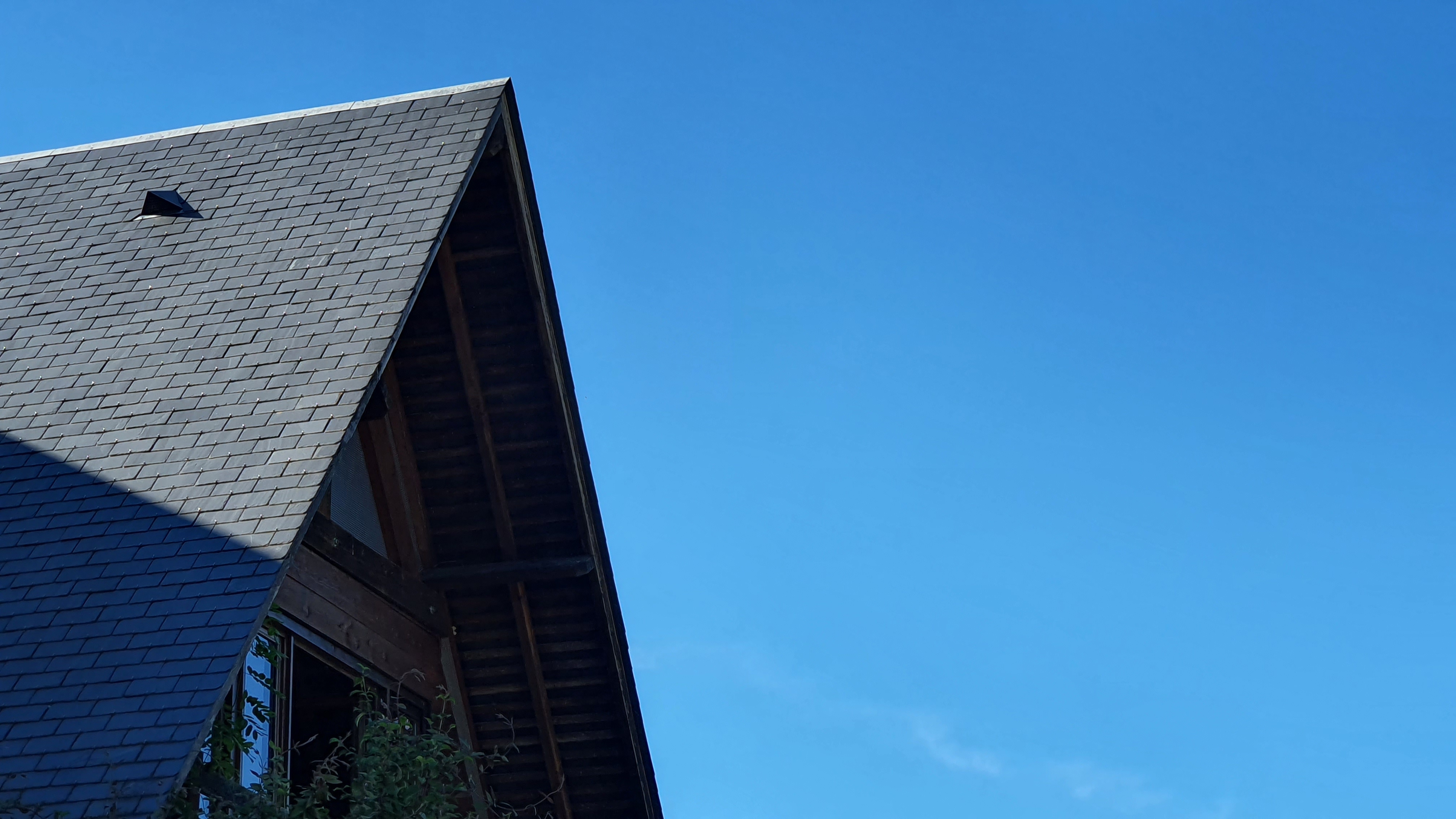 Finished pitched tiled roof on a UK home
